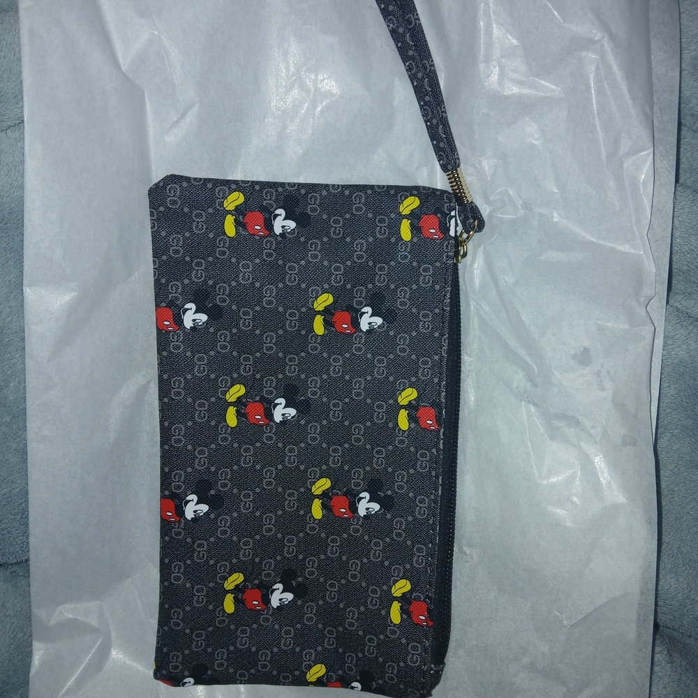 Disney Mickey Mouse Patterned Wristlet